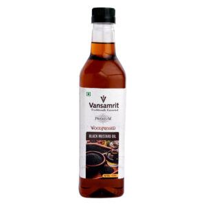 Wood Pressed Black Mustard Oil Bottle – Cold-Pressed & 100% Pure by Vansamrit